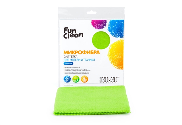 Салфетка из микрофибры Fun Clean для уборки пыли